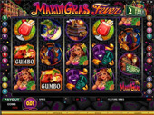 Mardi Gras Fever Video Slot - Free Spins Screen