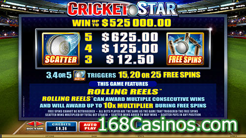 Cricket Star Slot Bonus