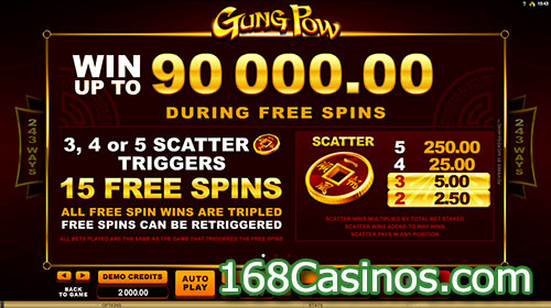 Gung Pow Slot Free Spins