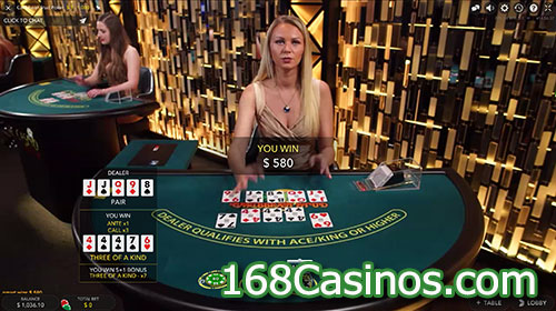 Live Caribbean Stud Poker Game