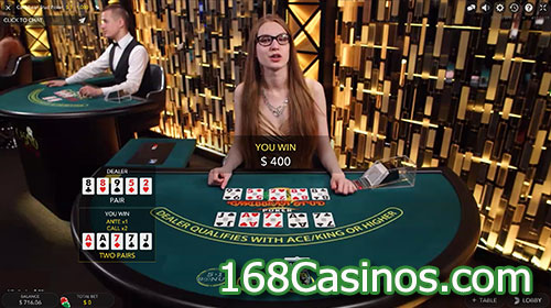 Live Caribbean Stud Poker