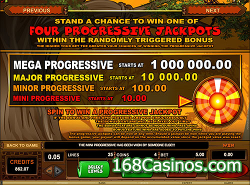 Mega Moolah Progressive Jackpot Game