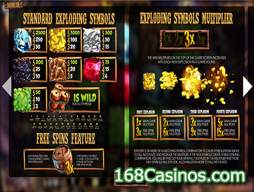 More Gold Diggin Slot Paytable