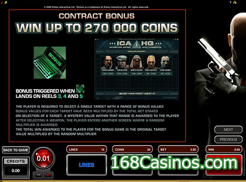 Hitman Slot - Contract Bonus