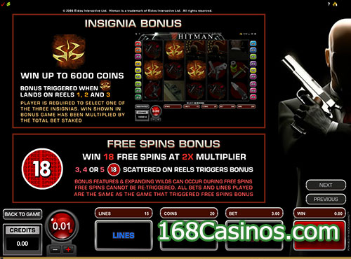 Hitman Slot - Free Spins Bonus