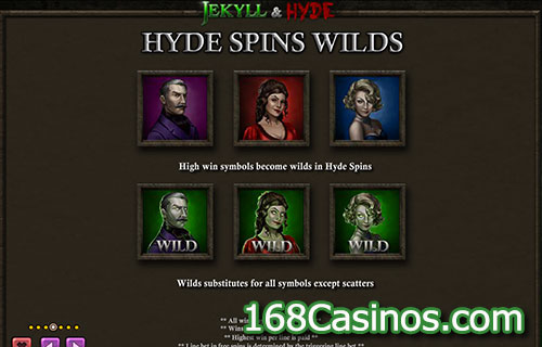 Jekyll & Hyde Video Slot - Hyde Spins Wilds