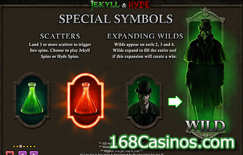 Jekyll & Hyde Video Slot - Special Symbols