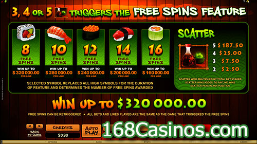 So Much Sushi Slot - Free Spins