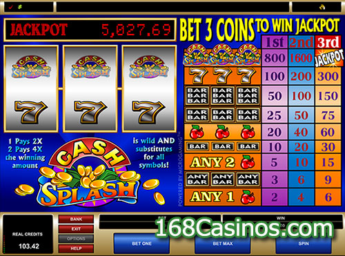 Cash Splash 3-Reel Slot