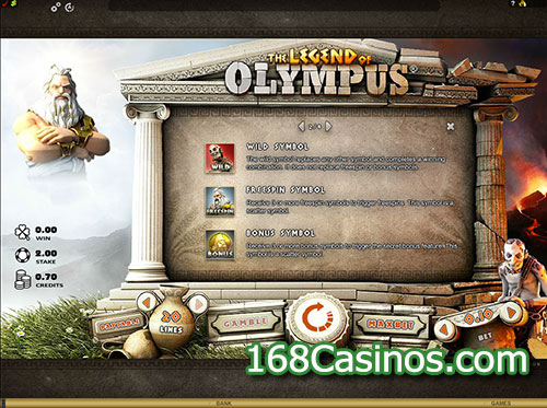 Legend of Olympus Video Slot Symbol Bonus