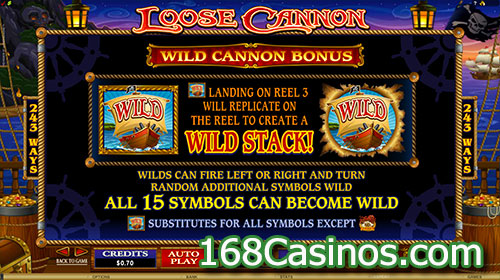 Loose Cannon Slot Wild Cannon Bonus