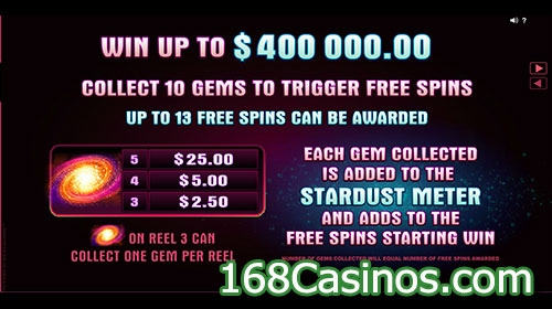 Star Dust Video Slot Bonus