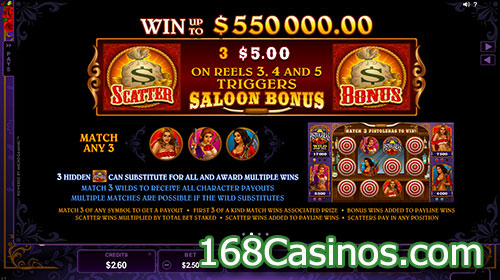 Pistoleras Slot Saloon Bonus Game