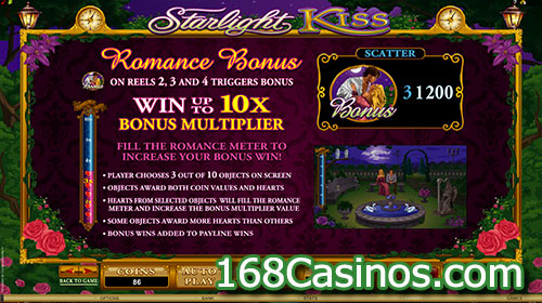 Starlight Kiss Online Slot Romance Bonus