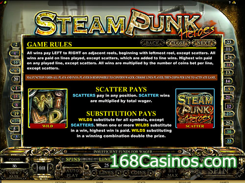 Steam Punk Heroes Slot Game Rule