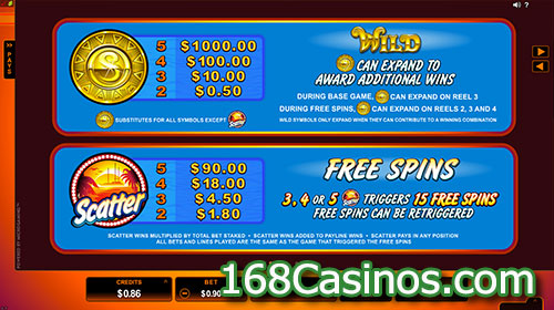 SunTide Slot Free Spin Feature