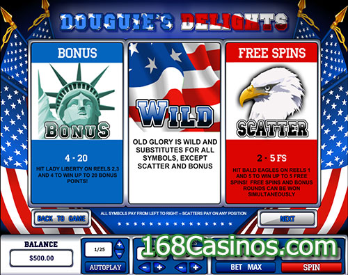 Douguie's Delights Video Slot Bonus